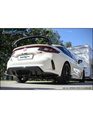 Tubo centrale silenziato e Terminale con uscite centrali 3 x diam 114 RACING BLACK CERAMIC Vavol –