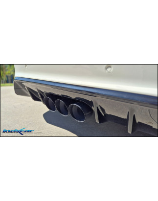 Tubo centrale silenziato e Terminale con uscite centrali 3 x diam 114 RACING BLACK CERAMIC Vavol –