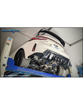 Tubo centrale silenziato e Terminale con uscite centrali 3 x diam 114 RACING BLACK CERAMIC Vavol –