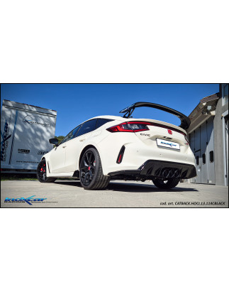 Tubo centrale silenziato e Terminale con uscite centrali 3 x diam 114 RACING BLACK CERAMIC Vavol –