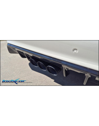 Tubo centrale silenziato e Terminale con uscite centrali 3 x diam 114 RACING BLACK CERAMIC Vavol –