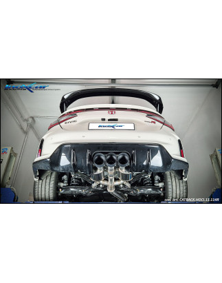 Tubo centrale silenziato e Terminale con uscite centrali 3 x diam 114 RACING BLACK CERAMIC Vavol –