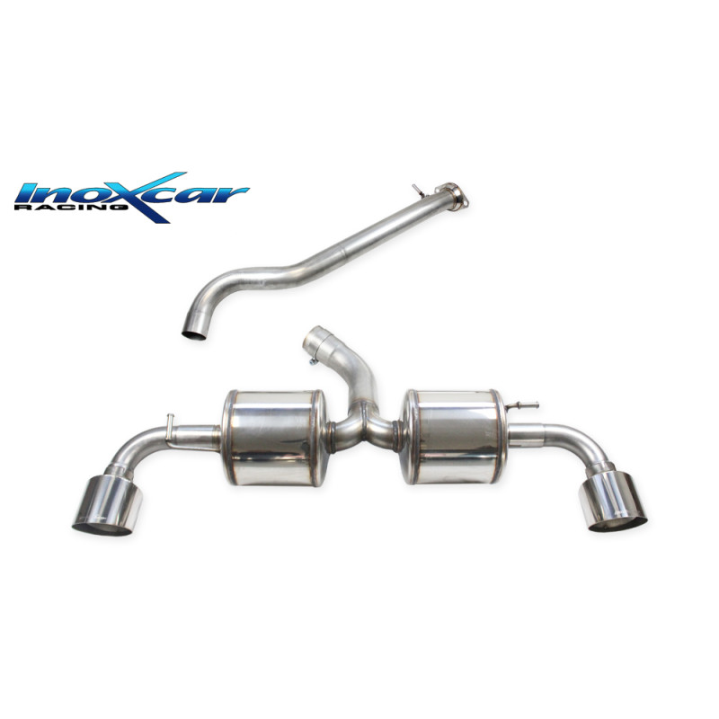 Tubo centrale diretto+ Adattatore e Posteriore 2 silenziatori con uscita diam. 114 RACING DX SX TOYO