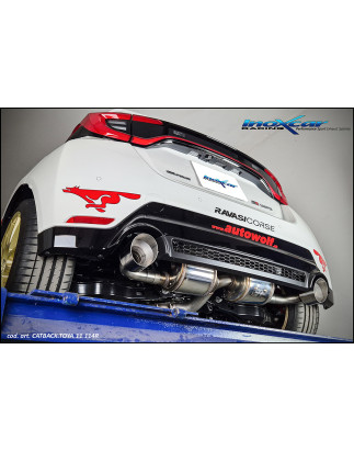 Tubo centrale diretto+ Adattatore e Posteriore 2 silenziatori con uscita diam. 114 RACING DX SX TOYO