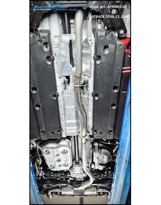 Tubo centrale diretto+ Adattatore e Posteriore 2 silenziatori con uscita diam. 114 RACING BLACK CERA