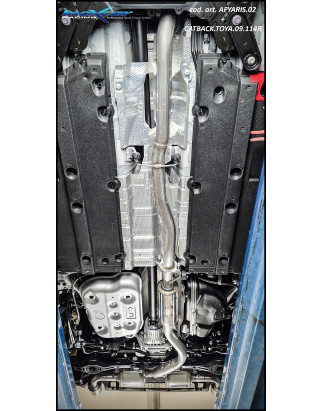 Tubo centrale silenziato e Adattatore Posteriore 2 silenziatori con uscita diam. 114 RACING DX SX TO