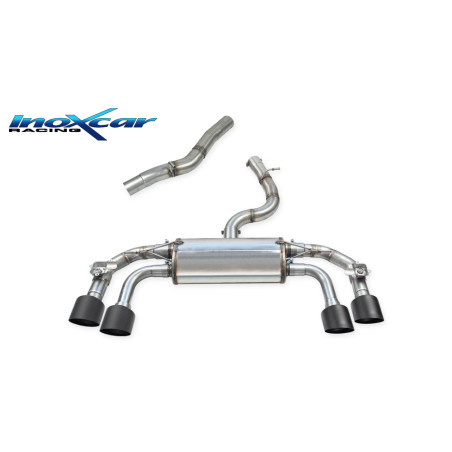 Tubo centrale diretto e Posteriore con uscita 2 x diam. 114 RACING BLACK CERAMIC DX SX Valvole – 2