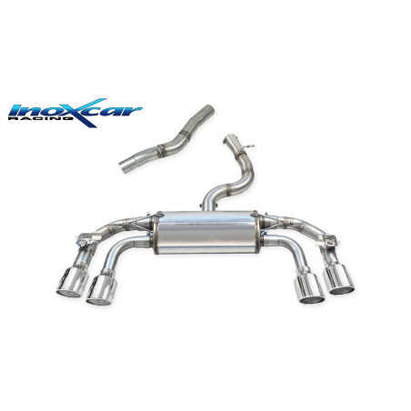 Tubo centrale diretto e Posteriore con uscita 2 x diam. 110 X-RACE DX SX Valvole – 2023 Volkswagen
