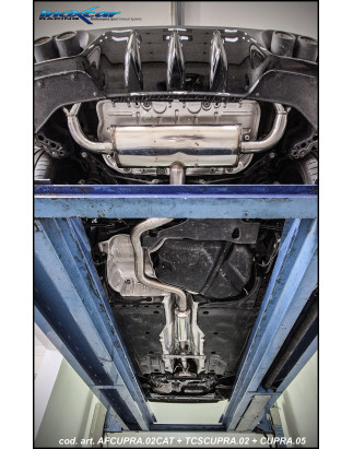 Tubo sostituzione cat. con catalizzatore metallico sportivo 200 CPSI – 2021 Cupra LEON (Cod. I-AFC