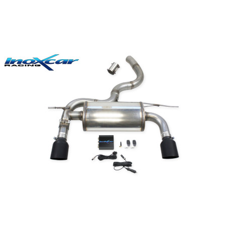Terminale silenziato con uscita diam. 100 RACING BLACK CERAMIC DX SX e Valvola motorino – 2019 Aud