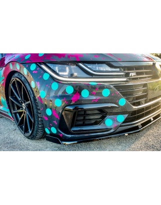 Spoiler paraurti anteriore in abs con flaps laterali VW Arteon R-Line (Cod. IN-INE-040031CCCRL-ABS-2