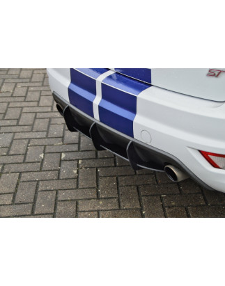 Sottoparaurti posteriore race look con flaps Ford Focus ST  MK2  DA3 Facelift (Cod. IN-INE-10150045B