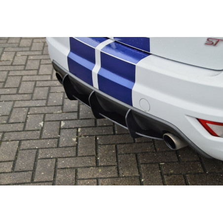 Sottoparaurti posteriore race look con flaps Ford Focus ST  MK2  DA3 Facelift (Cod. IN-INE-10150045B