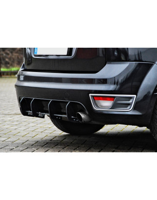 Sottoparaurti posteriore race look con flaps Ford Focus ST  MK2  DA3 (Cod. IN-INE-10150045STRT)