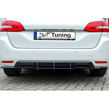 Sottoparaurti posteriore race look con flaps( adatto solo per station wagon SW GT +GT-Line) Peugeot 