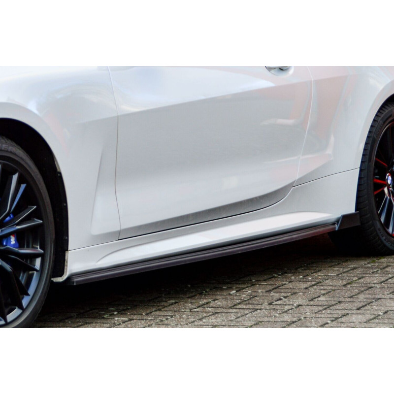 Set minigonne con flaps laterali posteriori BMW 4er G22 + G23 M440i+M440D (Cod. IN-INE-10310050BWH-A