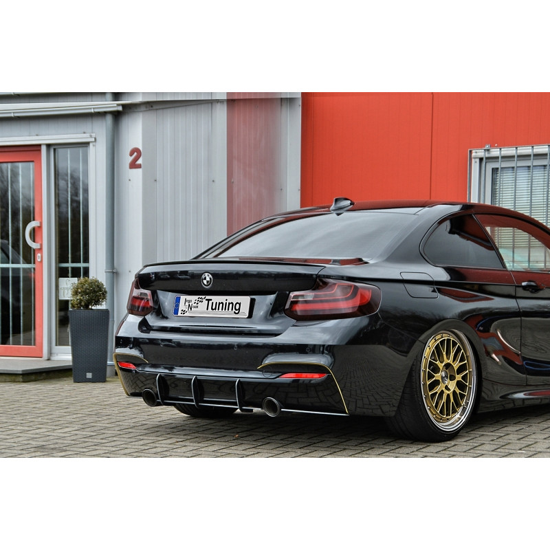 Sottoparaurti posteriore race look con flaps BMW 2er F22/F23 M235i (Cod. IN-INE-10340045BMRT-ABS)