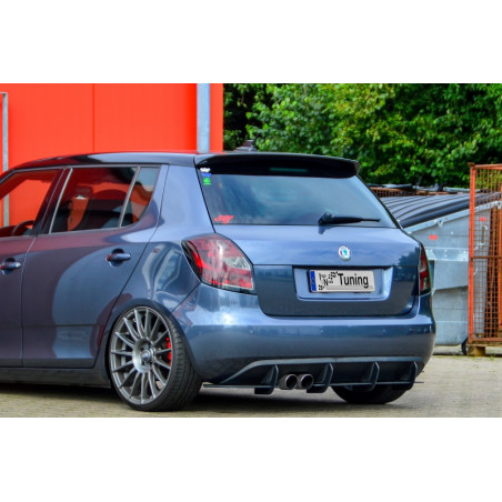 Sottoparaurti posteriore race look con flaps Skoda Fabia RS II 5J (Cod. IN-INE-10400045RSRT-ABS)