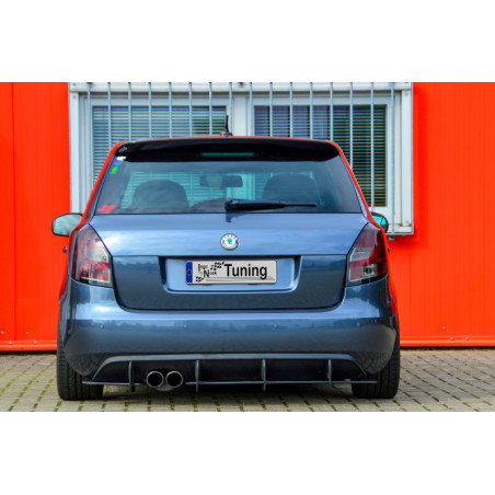 Sottoparaurti posteriore race look con flaps Skoda Fabia RS II 5J (Cod. IN-INE-10400045RSRT-ABS-2)