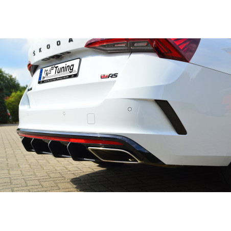 Sottoparaurti posteriore race look con flaps Skoda Octavia RS NX Combi (Cod. IN-INE-10410045ERSRT-AB