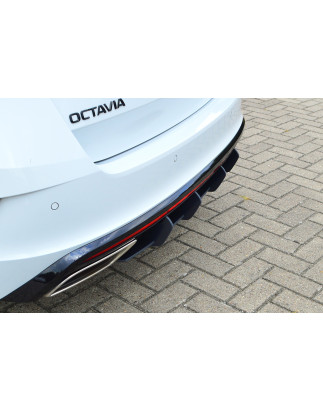 Sottoparaurti posteriore race look con flaps Skoda Octavia RS NX Combi (Cod. IN-INE-10410045ERSRT-AB