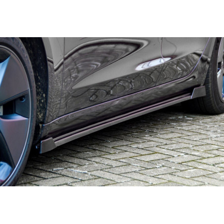 Set minigonne sottoporta con flaps anteriori e posteriori  Tesla Model 3 + Performance (Cod. IN-INE-