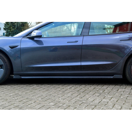 Set minigonne sottoporta con flaps anteriori e posteriori  Tesla Model 3 + Performance (Cod. IN-INE-