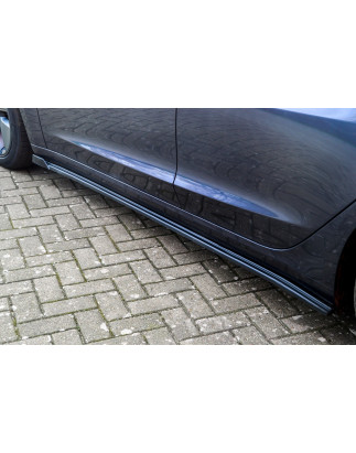 Set minigonne sottoporta con flaps anteriori Tesla Model 3 + Performance (Cod. IN-INE-10800050-ABS(W