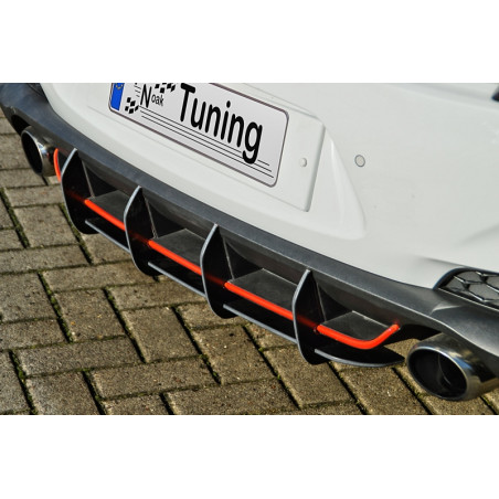 Sottoparaurti posteriore race look con flaps hyundai i30N + N-Performance ( PDE) (Cod. IN-INE-202100