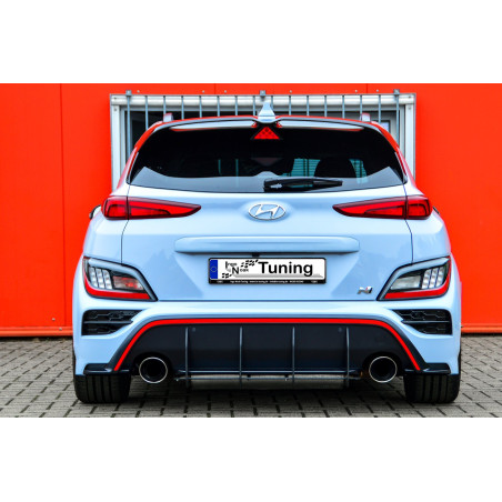 Sottoparaurti posteriore race look con flaps hyundai Kona N (Cod. IN-INE-20220045BNRT-ABS)