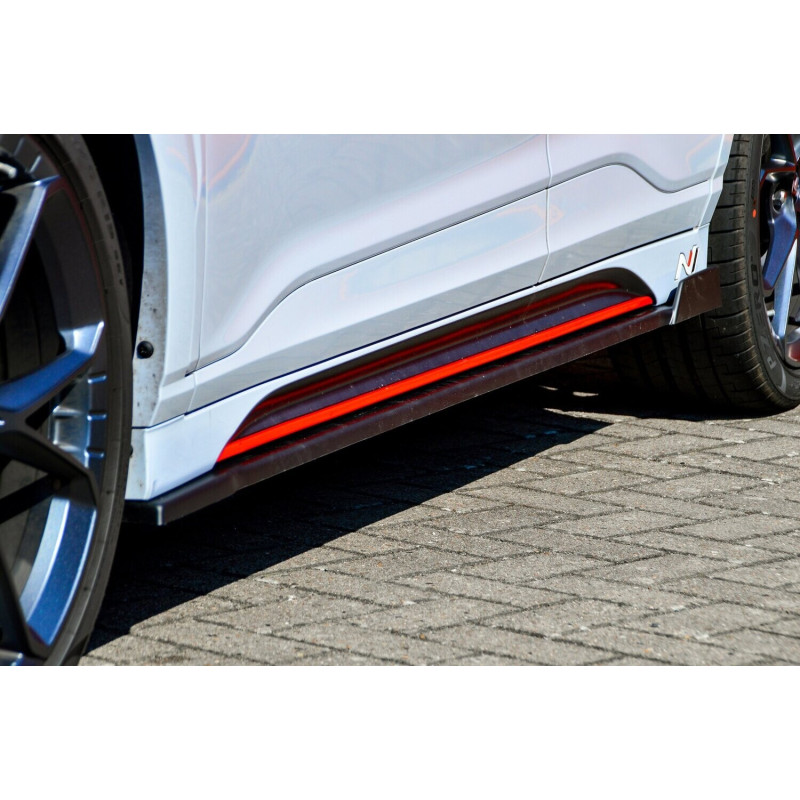 Set minigonne Cup con flaps posteriori Race look hyundai Kona N-Line (Cod. IN-INE-20220050BNWH-ABS-2