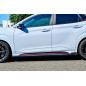 Set minigonne Cup con flaps posteriori Race look hyundai Kona N-Line (Cod. IN-INE-20220050BNWH-ABS-2