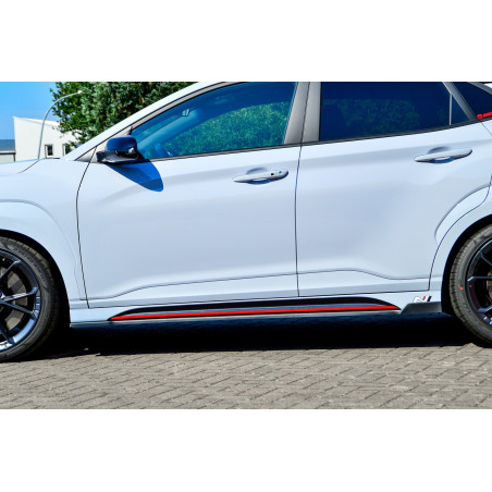Set minigonne Cup con flaps posteriori Race look hyundai Kona N-Line (Cod. IN-INE-20220050BNWH-ABS-G