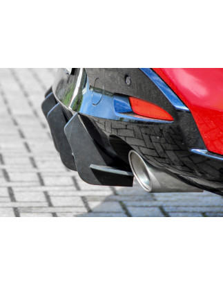 Estrattore posteriore race look mit flaps laterali Mazda 3 BP (Cod. IN-INE-20410045DRT-ABS )