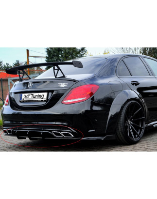Sottoparaurti posteriore mit alette e lateralen Mercedes Benz C63 AMG W205 (Cod. IN-INE-20500045