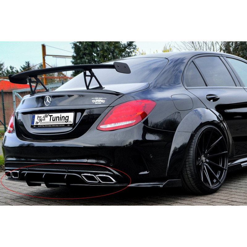 Sottoparaurti posteriore mit alette e  lateralen   Mercedes Benz C63 AMG W205  (Cod. IN-INE-20500045
