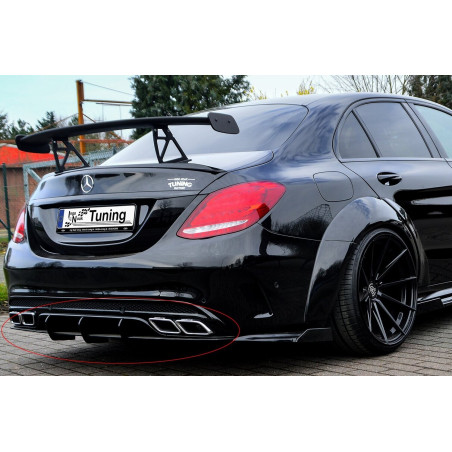 Sottoparaurti posteriore mit alette e lateralen Mercedes Benz C63 AMG W205 (Cod. IN-INE-20500045