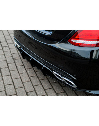 Sottoparaurti posteriore mit alette e  lateralen   Mercedes Benz C63 AMG W205  (Cod. IN-INE-20500045