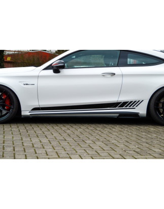Minigonne con flaps in Cup Racing Optik MercedesBenz C63 AMG C205+A205  Coupe/ Cabrio (Cod. IN-INE-2