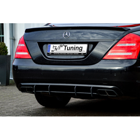 Sottoparaurti posteriore race look con flaps Mercedes Benz S-Klasse V221 (Cod. IN-INE-20580045BRT-AB