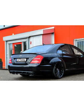 Sottoparaurti posteriore race look con flaps Mercedes Benz S-Klasse W221  (Cod. IN-INE-20580045BRT-A