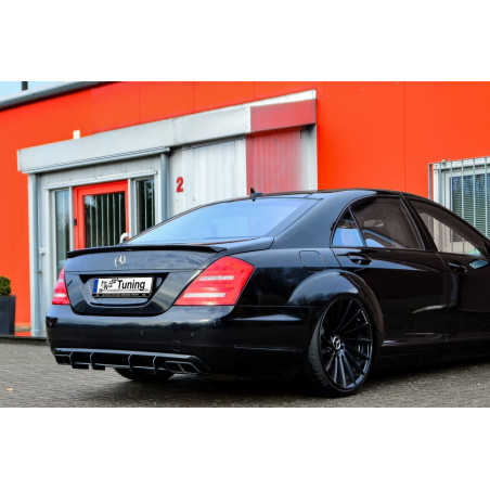 Sottoparaurti posteriore race look con flaps Mercedes Benz S-Klasse W221  (Cod. IN-INE-20580045BRT-A