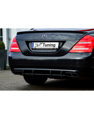 Sottoparaurti posteriore race look con flaps Mercedes Benz S-Klasse W221  (Cod. IN-INE-20580045BRT-A
