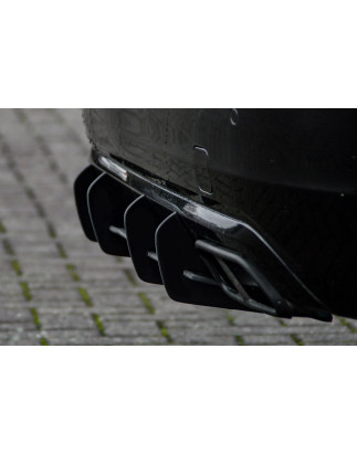 Sottoparaurti posteriore race look con flaps Mercedes Benz S-Klasse W221  (Cod. IN-INE-20580045BRT-A