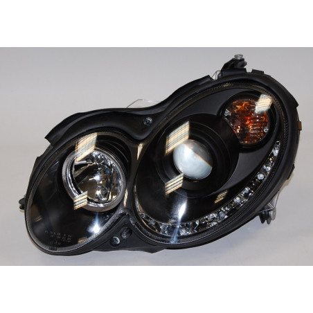 Fari Day Light Mercedes CLK W209 04-09 Black (Cod. E-FAME056)