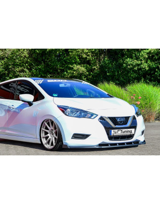 Spoiler paraurti anteriore in abs con flaps laterali Nissan Micra K14 (Cod. IN-INE-20820031W-ABS-G)