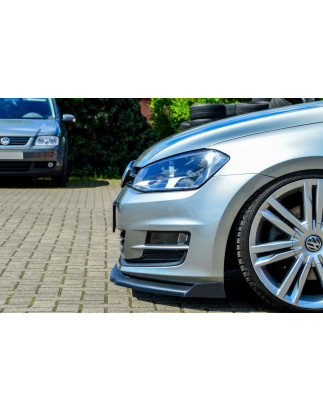 Spoiler paraurti anteriore in abs con flaps laterali VW Golf 7 Typ AU (Cod. IN-INE-280031/7(2W)-ABS-