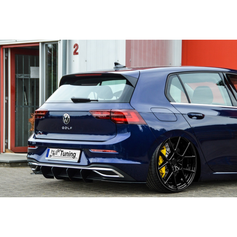 Sottoparaurti posteriore race look con flaps+  laterale VW Golf 8 (Cod. IN-INE-280045-8RT-ABS +  INE