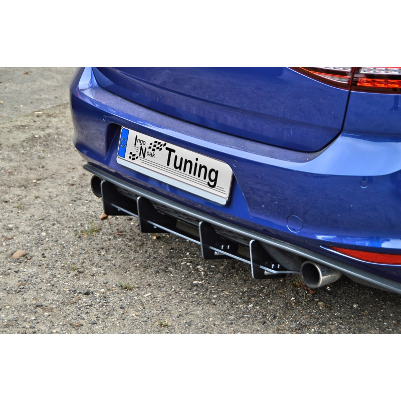 Sottoparaurti posteriore race look con flaps( solo GTI ) VW Golf 7 GTI + GTD Typ AU (Cod. IN-INE-280