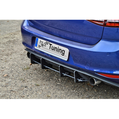 Sottoparaurti posteriore race look con flaps( solo GTI ) VW Golf 7 GTI + GTD Typ AU (Cod. IN-INE-280